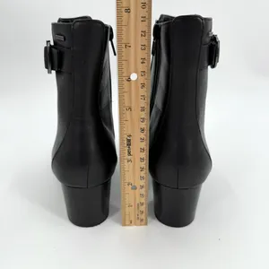 Clarks Boots Women 8 M Black Leather Linnae Up Waterproof Side Zip Ankle Bootie thumbnail 5