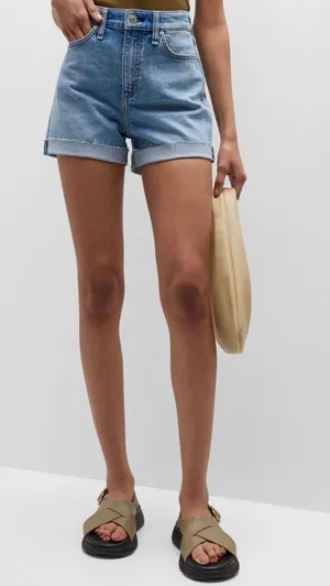 Rag & Bone Nina High Rise Cuffed Denim Shorts thumbnail 1