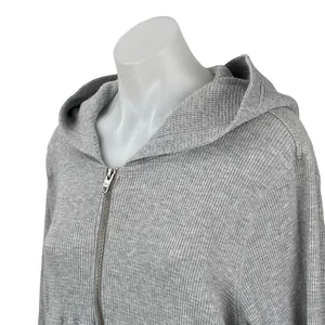 Aritzia TNA Women's Gray Long Sleeve Sweater Hooded Sweatshirt Jacket Top Sz 2XL thumbnail 3