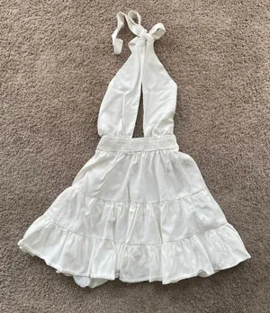 Halter Dress White thumbnail 3