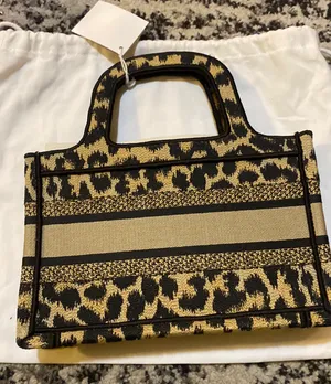 Dior Mini Book Tote Beige Multicolor Mizza Embrodiery thumbnail 3