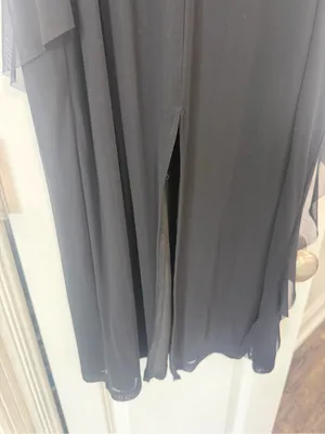 FASHION Elegant Black Ruffle Maxi Dress thumbnail 3