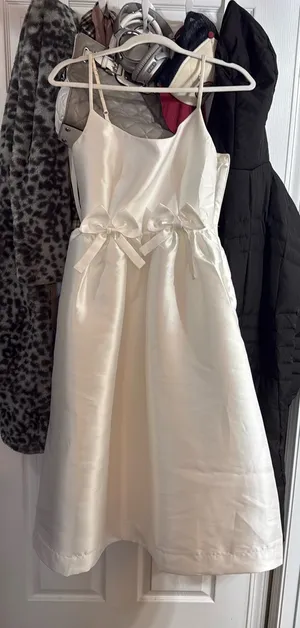 White Lulus Dress Midi thumbnail 3
