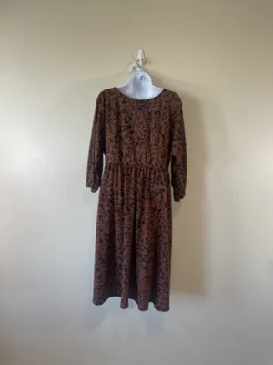 Ava & Viv A-Line Dress Size 2XL Brown Empire Waist Cut 3/4 Sleeve‎ Pullover Boho thumbnail 6