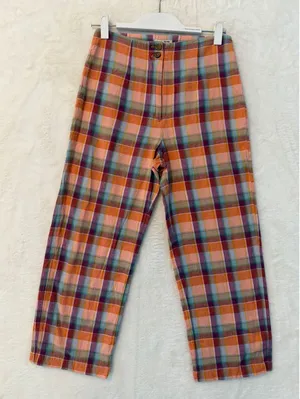 Billabong x The Salty Blonde Womens 26 Plaid High Waisted Straight Leg Pants thumbnail 1