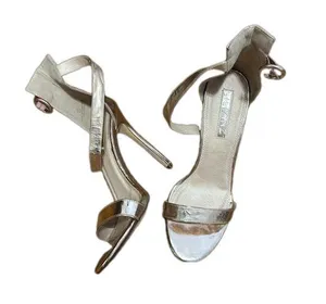 Liliana Gold Open Toed Heels thumbnail 1