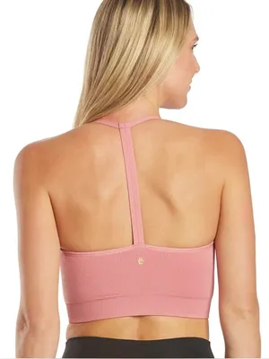 Spiritual Gangster Ribbed T-Back Bralette Bubblegum Pink Size XS/S thumbnail 2