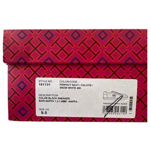Tory‎ Burch Color Block T Logo Leather Sneakers 9.5 Box Style 161131 thumbnail 2