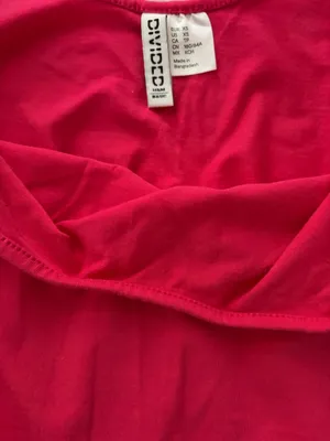H&M Hot Pink Short-Sleeve One-Piece Bodysuit Size XS thumbnail 3