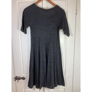 Ganni Anthropologie Winter Jersey Knit Dress Womens Small‎ Gray Dark Academia thumbnail 4