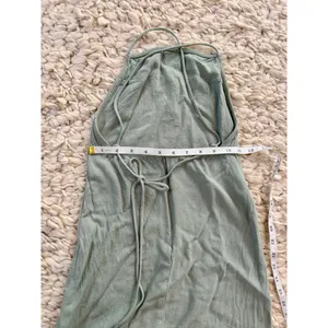 Women's Princess Polly Sage Green Mini Dress US 0 Backless Linen Blend thumbnail 6
