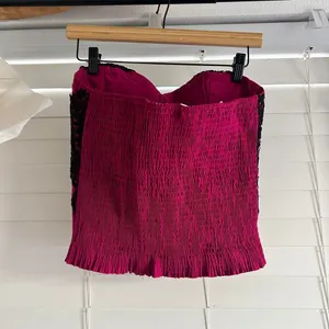 Body Central Baby Cereal Y2K Hot Pink Black Lace Corset Bustier Top Size XL thumbnail 4