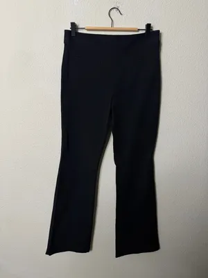 Anthropologie Maeve Black Slim Flare‎ Trouser Pants Black Women’s Size 8 thumbnail 3
