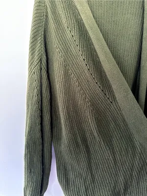 Universal Threads Olive Green Textured Knit Open-Front Cardigan XL thumbnail 3