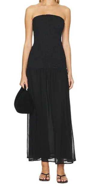 MORE TO COME Kian Maxi Dress in Black, Size XS thumbnail 1