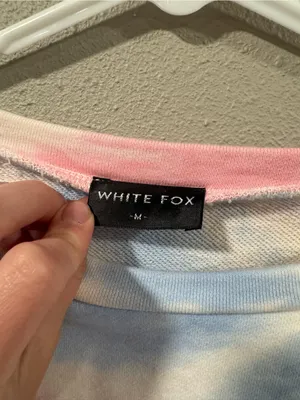 White Fox Crop Tie-Dye Sweatshirt thumbnail 3