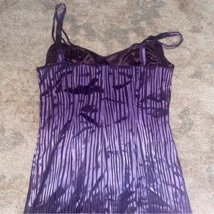 Vintage Purple Ombré Silk Maxi Dress thumbnail 8