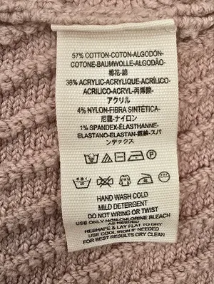 Free People "I Can't Wait" sweater Cropped Oversized Sweater Pink L thumbnail 6