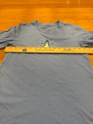 Life is good women’s crushes snowman long sleeve shirt size xsmall. thumbnail 3