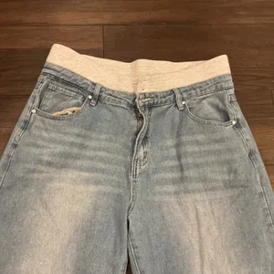 PTCL Ethikal Brand Wide Leg Baggy Jeans Light Wash Double Waistband Size 30 thumbnail 2