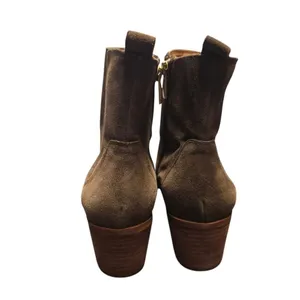 Franco Sarto Women's Sienne Green Suede Pointed‎ Toe Ankle Boots Size 8.5 thumbnail 4