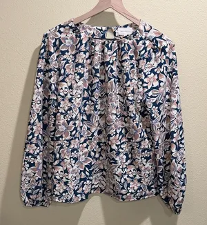 MELLODAY Size Large Floral Blouse thumbnail 1