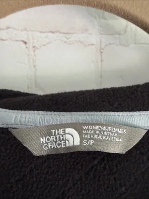 The North Face Women's Quilted Hooded Zip Up Sweatshirt - Black Grey Size Small thumbnail 2