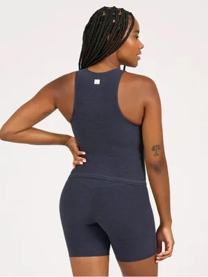 Vuori Womens Elevation Plyo Racerback Tank Top Midnight Heather Navy Blue Small thumbnail 2