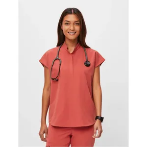 FIGS Rafaela‎ Top Kade Scrubs Pants in Clay Orange Matching Set NWT XL thumbnail 6