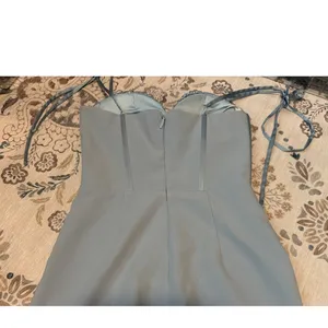 NWT Miss Circle Sarina Baby Blue Satin Corset Jumpsuit - Size Small (Read) thumbnail 11