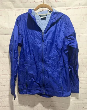 Columbia‎ Women's Royal Blue Hooded rain Jacket Woman's Size Small thumbnail 1