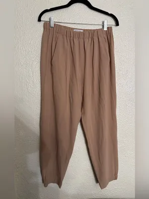Aritzia Babaton Dexter Pull On Ankle Length Tuxedo Pant Size Medium In Camel thumbnail 3