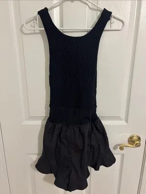 Free People Movement Breathless Shorties Onesie Romper In Black NWT Size Medium thumbnail 7