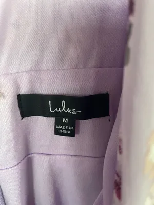 Lulu's Women Garden Meandering Maxi Dress Lavender Floral Very Good Condition M thumbnail 6