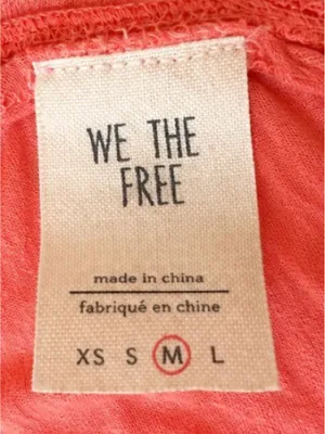 We The Free Orange Oversized Drapey Tank Top Size Medium thumbnail 4