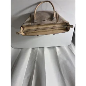 Guess Handbag Purse‎ Satchel Beige Tan 1981 Rope Handle Design Classic thumbnail 4