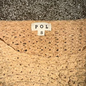 POL Crochet Knit Sweater Womens Small Peach Excellent Cropped Boho Bell Sleeve‎ thumbnail 2