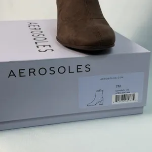 Aerosoles Size-7 M Corinda Womens Block Heel Brown‎ Boots thumbnail 4
