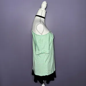 Boutique Green and White Off-the-Shoulder Top thumbnail 9