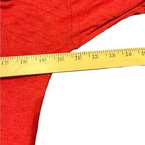 Bordeaux red long sleeve ribbed shirt size small thumbnail 6