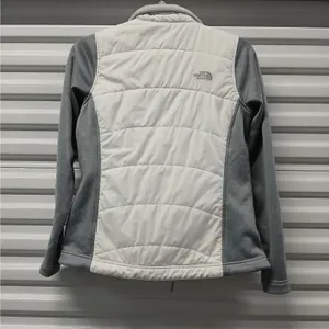 The North Face Quilted Full Zip Jacket Women's Medium White Gray Gorpcore Hiking thumbnail 4