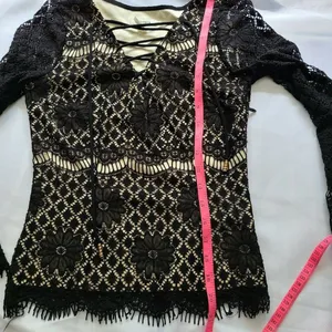 Soieblu Black Lace Whimsigoth Gothic Side Zip Y2K Coquette Grunge‎ Small thumbnail 11