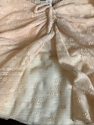 Electric Behaviour Size XL Women's Peach Lace-Textured Top. New thumbnail 5