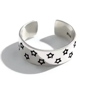 NEW Unisex 925 Sterling Star Adjustable Band Ring, Toe Ring, Pinky Ring‎ thumbnail 2
