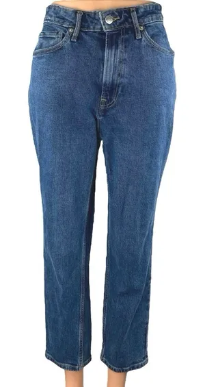 Everlane The Curvy Cheeky Women's Blue High Waisted Straight Denim Jeans Size 27 thumbnail 1