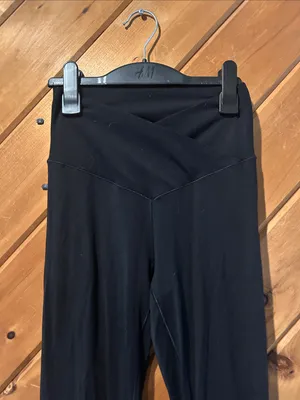 OFFLINE By Aerie Real Me High Waisted Crossover Flare black Legging thumbnail 9