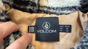 Volcom Sherpa Plaid Jacket Shacket Women's Size Medium Oversized Fit thumbnail 3