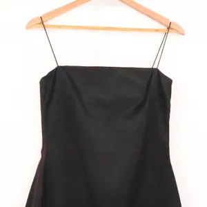 Tahari Vintage 90s Black Satin Maxi Dress Womens Size 4 Formal Minimalist Gothic thumbnail 10