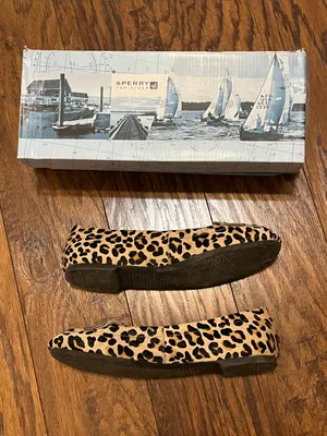 Sperry Leopard Print Flats with Gold Accent thumbnail 15