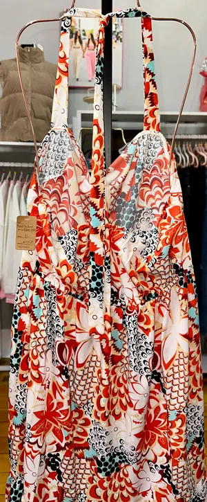 Boutique Boho Floral Halter Sundress thumbnail 5